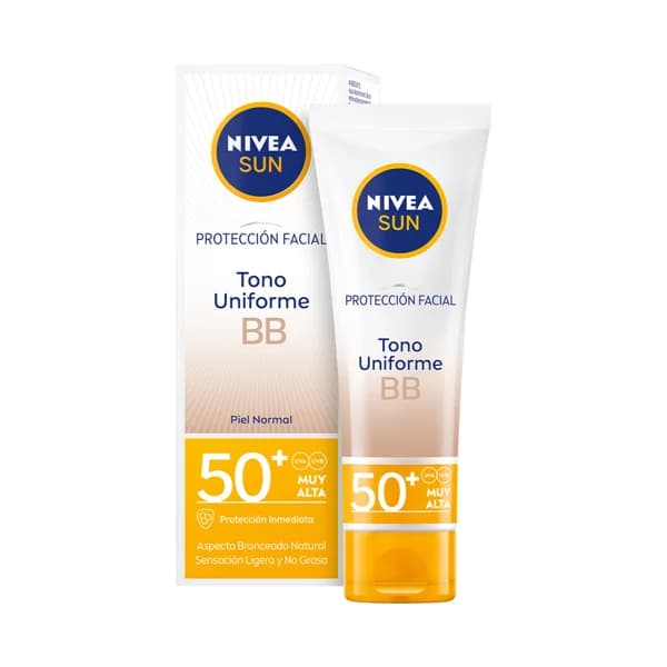 NIVEA Sun BB Protector solar facial con acción antiedad y factor de protección 50+ (muy alto) tono uniforme 50 ml. - 0.05 l - Imagen del producto en Findit