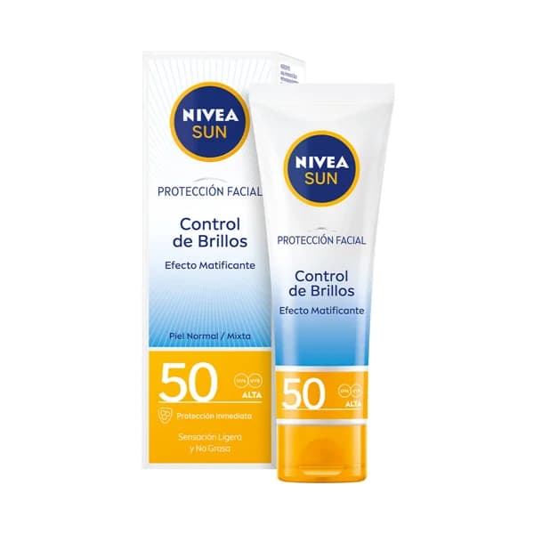 NIVEA Sun  Protector solar facial para el control de brillos y con factor de protección 50 (muy alto) control de brillos 50 ml. - 0.05 l - Imagen del producto en Findit