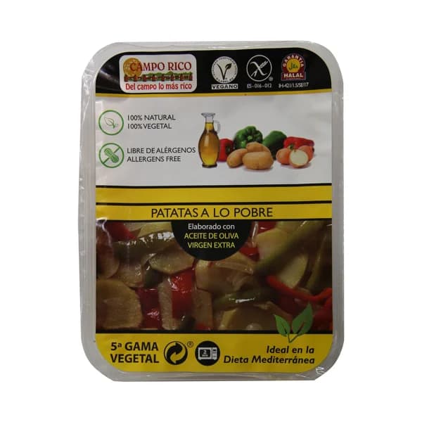 CAMPO RICO Patatas a lo pobre con garantia Halal CAMPO RICO 360 g. - 0.36 kg - Imagen del producto en Findit