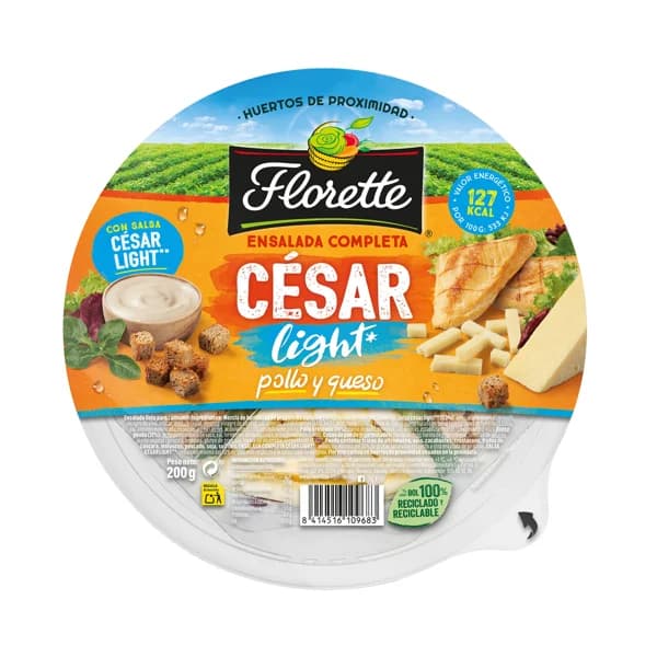 Ensalada completa César light FLORETTE 205 g. - 0.21 kg - Imagen del producto en Findit