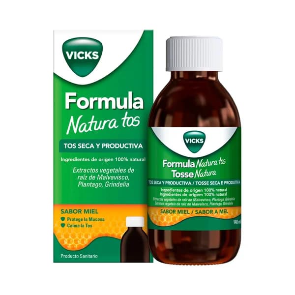 VICKS Fórmula natural Jarabe con sabor miel, para la tos seca y productiva 140 ml. - 0.14 l - Imagen del producto en Findit