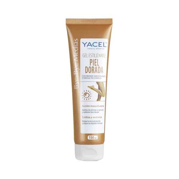 YACEL Bye-bye medias Gel estilizante efecto piel dorada 150 ml. - 0.15 l - Imagen del producto en Findit