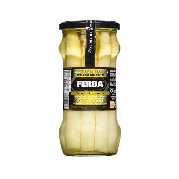 FERBA Espárragos blancos extra 8/12 pzs muy gruesos 540 g. - 0.33 kg - Imagen del producto en Findit
