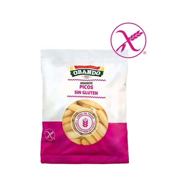 OBANDO Picos sin gluten OBANDO 80 g. - 0.08 kg - Imagen del producto en Findit
