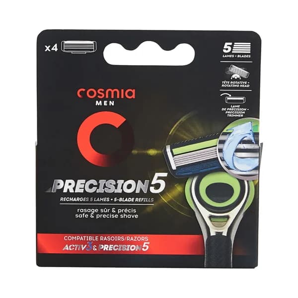 COSMIA Precision 5 Recambio de cuchillas de 5 hojas para maquinilla de afeitar 4 uds. - 1 ud - Imagen del producto en Findit