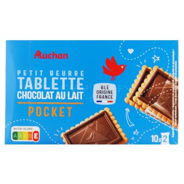 PRODUCTO ALCAMPO Galletas de mantequilla con tableta de chocolate con leche 225 g. - 0.25 kg - Imagen del producto en Findit
