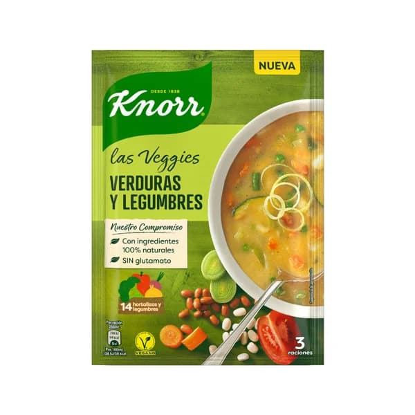 KNORR Sopa deshidratada de verduras y legumbres 68 g. - 0.09 kg - Imagen del producto en Findit