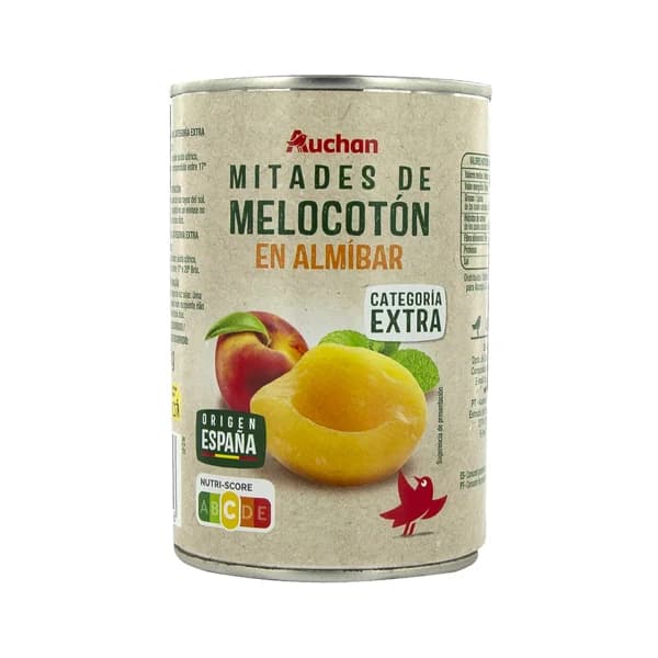 PRODUCTO ALCAMPO Mitades de melocotón en almíbar 240 g. - 0.24 kg - Imagen del producto en Findit