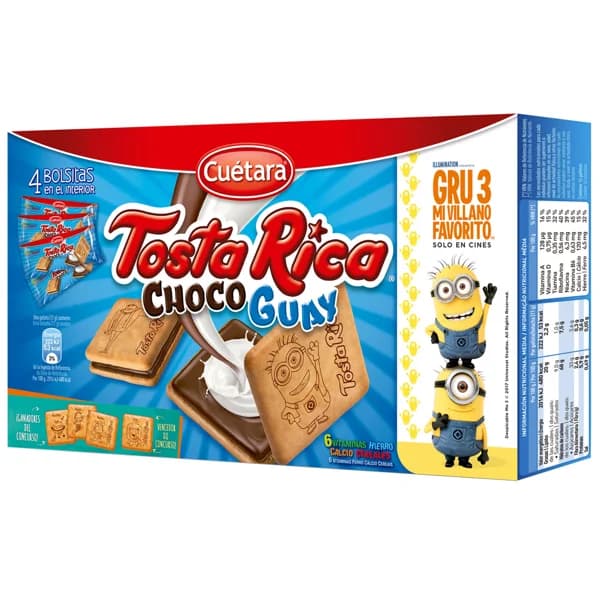 TOSTA RICA Galletas tostadas rellenas de crema de leche 168 g. - 0.17 kg - Imagen del producto en Findit