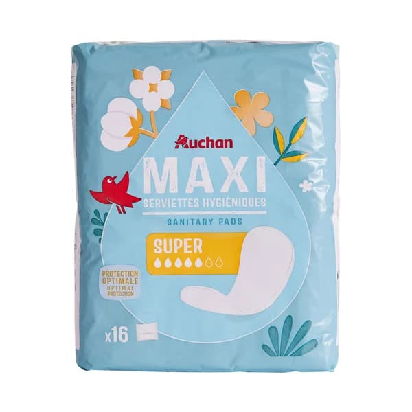 PRODUCTO ALCAMPO Compresas super maxi, en bolsitas individuales 16 uds. - 1 ud - Imagen del producto en Findit