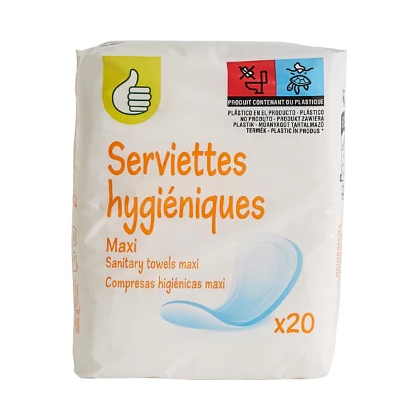 PRODUCTO ECONÓMICO ALCAMPO Compresas higienicas maxi sin alas 20 uds. - 1 ud - Imagen del producto en Findit