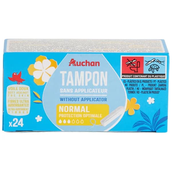 PRODUCTO ALCAMPO Tampones normal sin aplicador 24 uds. - 1 ud - Imagen del producto en Findit
