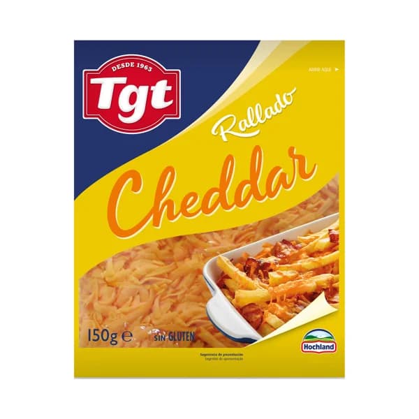 TGT Queso rallado Cheddar rojo TGT150 g. - 0.15 kg - Imagen del producto en Findit