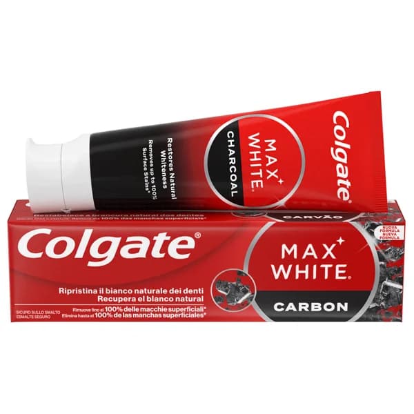 COLGATE Max white carbon Pasta de dientes con acción blanqueante 75 ml. - 0.08 l - Imagen del producto en Findit