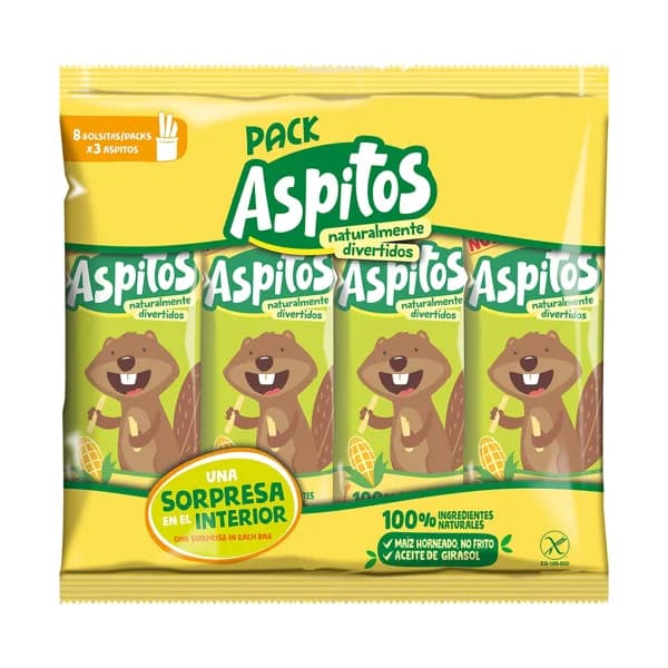 ASPIL Aspitos (aperitivo de maíz horneado sin gluten) ASPIL 40 gramos - 1 ud - Imagen del producto en Findit