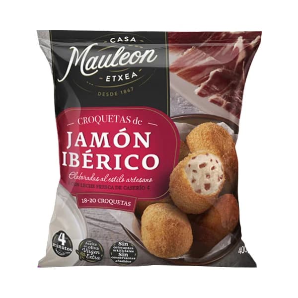 CASA MAULEON Croquetas de jamón ibérico, elaboradas al estilo artesano 400 g. - 0.4 kg - Imagen del producto en Findit