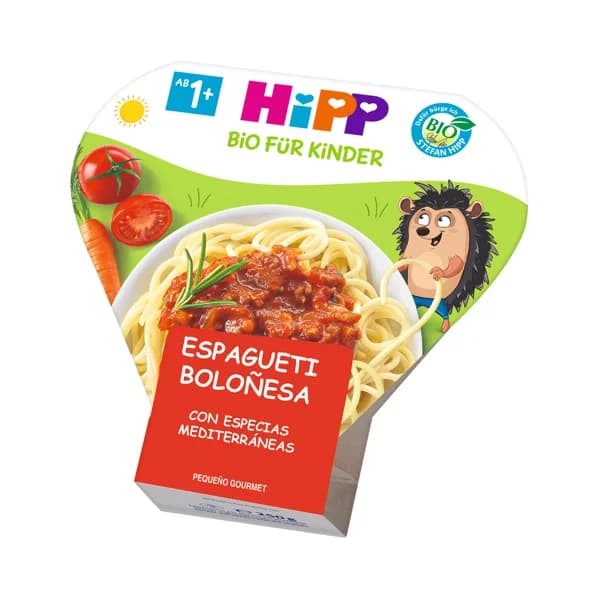 HIPP Bio Espaguetis a la Boloñesa con especias mediterráneas, a partir de 1 año 250 g. - 0.25 kg - Imagen del producto en Findit