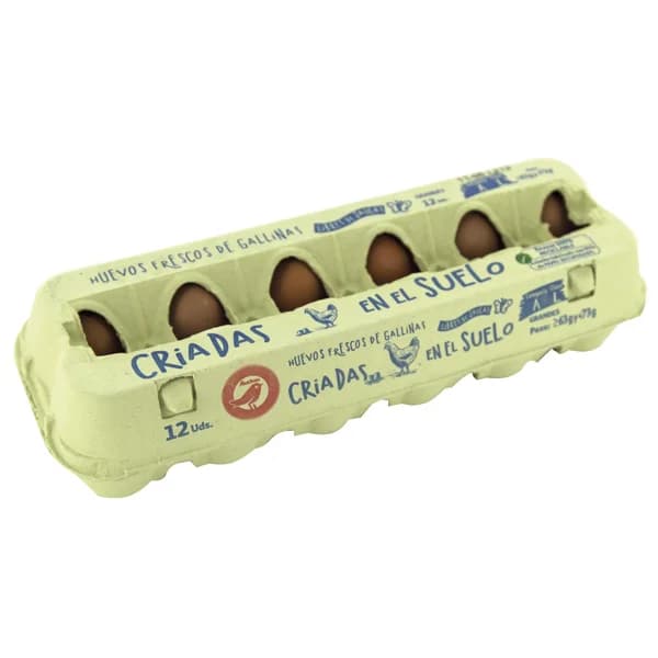 AUCHAN Huevos de gallinas sueltas en el gallinero clase L y cat. A 12 uds. Producto Alcampo - 1 ud - Imagen del producto en Findit
