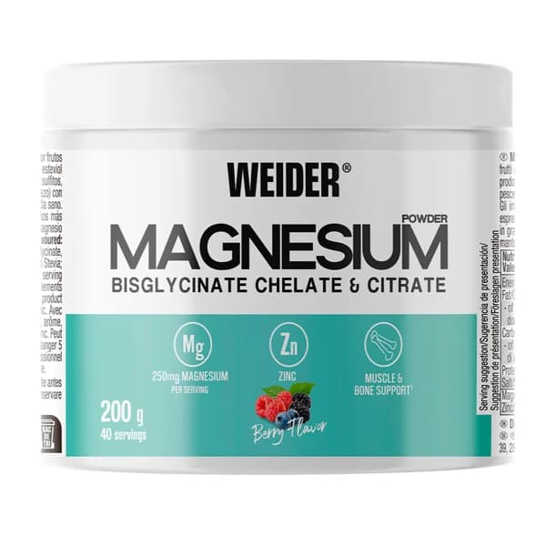 WEIDER Magnesio en polvo sabor arándanos 200 g. - 0.2 kg - Imagen del producto en Findit