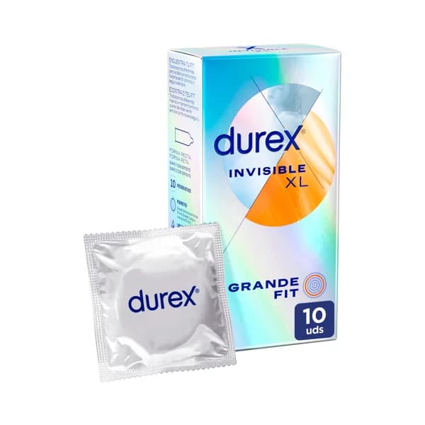DUREX Preservativos extra lubricados de silicona y grosor fino DUREX Invisible xl 10 uds. - 1 ud - Imagen del producto en Findit