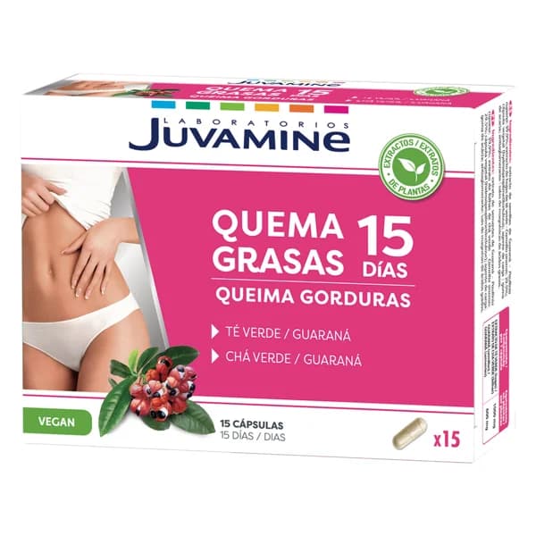 JUVAMINE Quema grasas de té verde y guaraná 15 dias 15 uds. - 1 ud - Imagen del producto en Findit