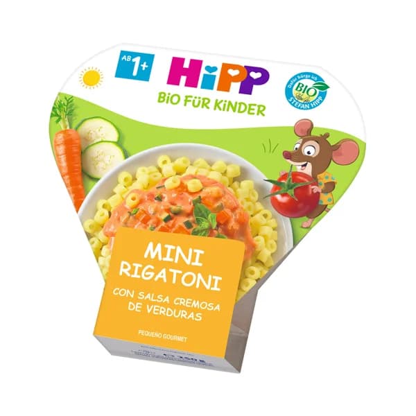 HIPP Bio Mini rigatoni con salsa cremosa de verduras, a partir de 1 año 250 g. - 0.25 kg - Imagen del producto en Findit
