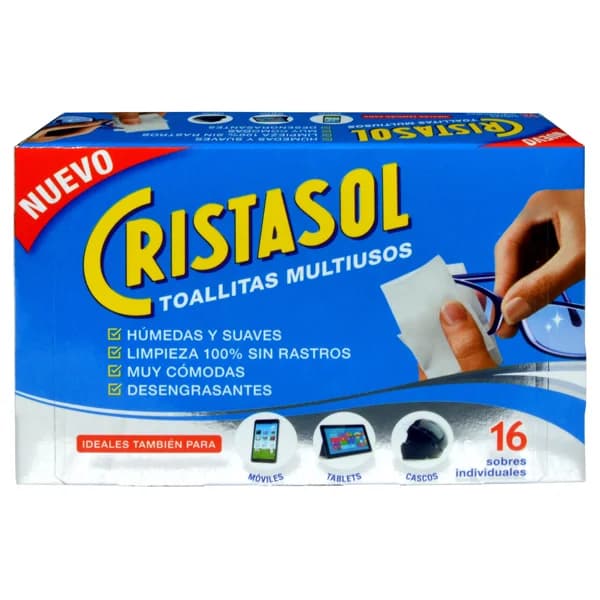 CRISTASOL Toallitas Limpia criistales y pantalles 16 uds. - 1 ud - Imagen del producto en Findit