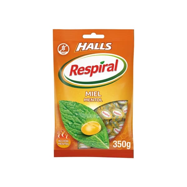 RESPIRAL Caramelos con sabor a miel y mentol RESPIRAL 350 g. - 0.35 kg - Imagen del producto en Findit