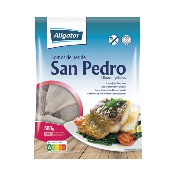 ALIGATOR Lomos de pez de San Pedro, con piel y ultracongelados ALIGATOR 500 g. - 0.5 kg - Imagen del producto en Findit