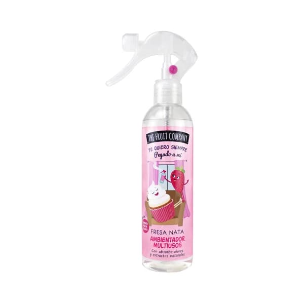 THE FRUIT COMPANY Ambientador en spray multiusos con olor a fresa-nata 250 ml. - 0.25 l - Imagen del producto en Findit