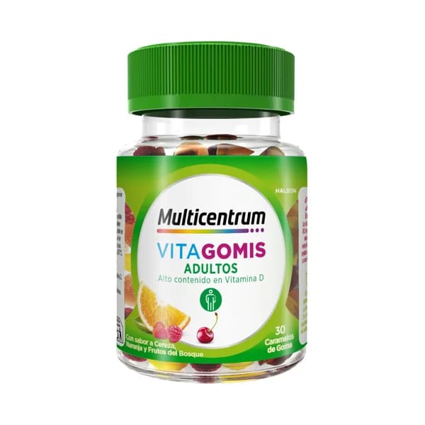 MULTICENTRUM Vitagomis adulto Complemento alimenticio multivitamínico para adultos en cómodos caramelos de goma sabor frutas 30 uds. - 1 ud - Imagen del producto en Findit