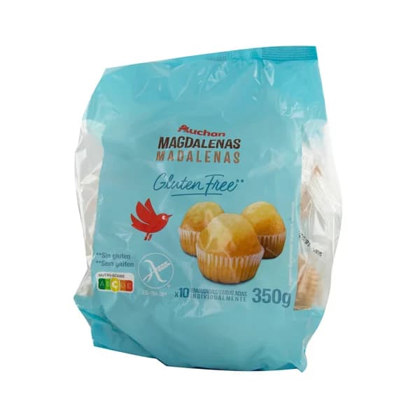 PRODUCTO ALCAMPO magdalenas sin gluten PRODUCTO ALCAMPO 10 uds. 350 g. - 0.35 kg - Imagen del producto en Findit