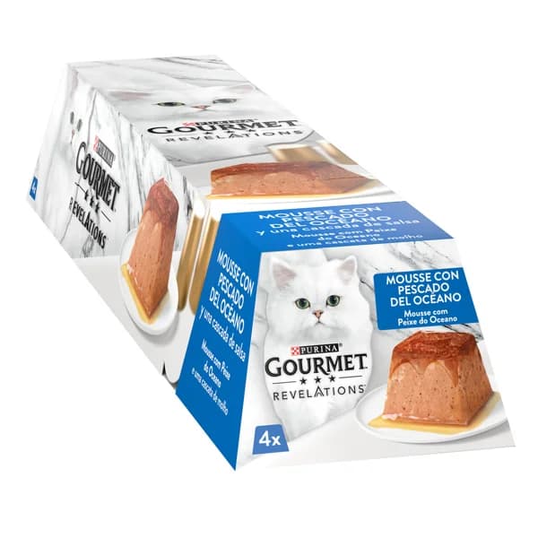 PURINA Gourmet Alimentación para gato húmeda en tarrina, con sabor a pescado 4 uds 57 g - 0.23 kg - Imagen del producto en Findit