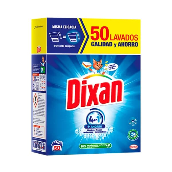 DIXAN Detergente en polvo 4 en 1 50 lavados. - 1 ud - Imagen del producto en Findit