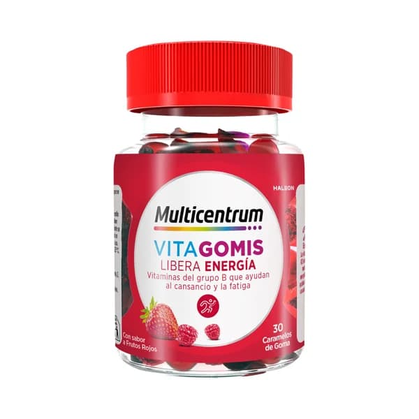 MULTICENTRUM Vitagomis Complemento alimenticio multivitamínico en cómodos caramelos de goma sabor frutos rojos 30 uds. - 1 ud - Imagen del producto en Findit