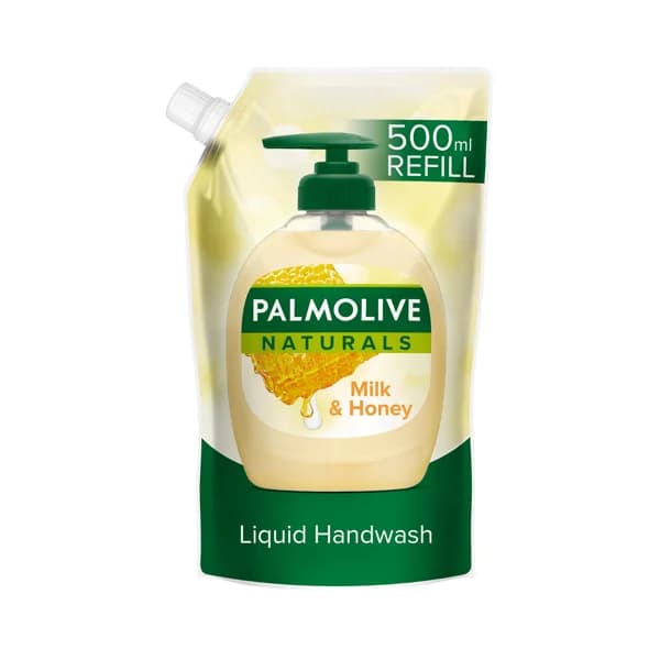 PALMOLIVE Recambio de jabón de manos líquido sin jabón, enriquecido con leche y miel PALMOLIVE Naturals 500 ml. - 0.5 l - Imagen del producto en Findit