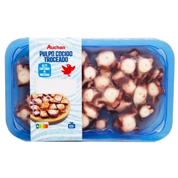 AUCHAN Pulpo cocido troceado 250 g. Producto Alcampo - 0.25 kg - Imagen del producto en Findit