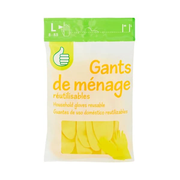 PRODUCTO ECONÓMICO ALCAMPO Guantes reutilizables talla g 2 uds. - 1 ud - Imagen del producto en Findit
