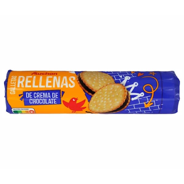 PRODUCTO ALCAMPO Galletas rellenas de crema de chocolate 250 g. - 0.25 kg - Imagen del producto en Findit