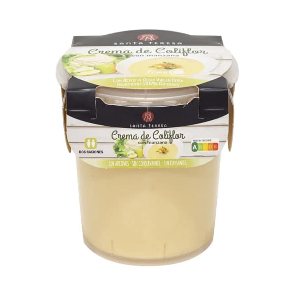 SANTA TERESA Crema de coliflor con manzana, elaborada sin conservantes, ni aditivos ni espesantes SANTA TERESA 400 ml. - 0.4 l - Imagen del producto en Findit