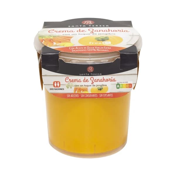 SANTA TERESA Crema de zanahoria con un toque de jenjibre, elaborada con ingredientes 100% naturales SANTA TERESA 400 ml. - 0.4 l - Imagen del producto en Findit