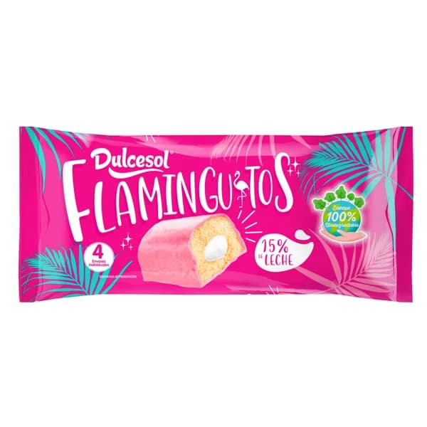 DULCESOL Pastelito relleno de crema sabor nata pack de 4 uds. 220 gr, - 0.22 kg - Imagen del producto en Findit
