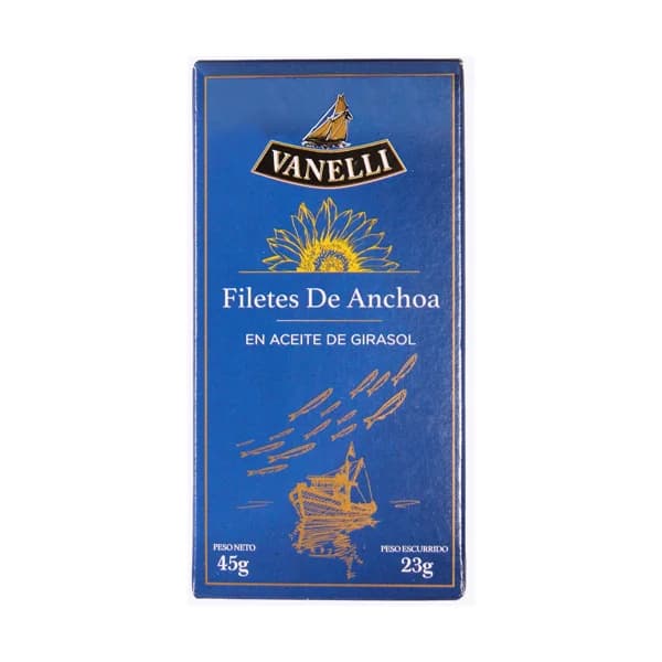 VANELLI Filetes de anchoa en aceite de girasol 23 g. - 1 ud - Imagen del producto en Findit