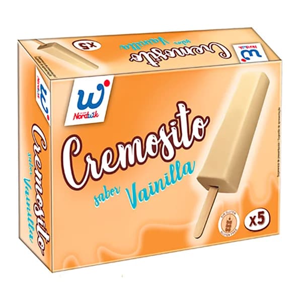 NORDWIK Cremosito Polo con sabor a vainilla, elaborado sin gluten 5 x 48 ml. - 0.3 l - Imagen del producto en Findit