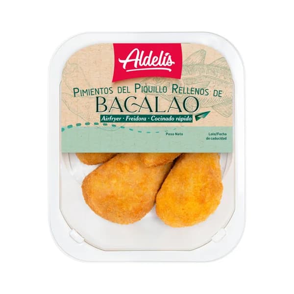 ALDELIS Pimiento del Piquillo prefritos rellenos de bacalao 250 g. - 0.25 kg - Imagen del producto en Findit