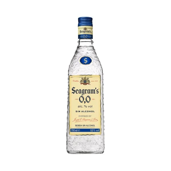 Seagram´s 0,0 Bebida sin alcohol, tipo Dry Gin botella 70 cl. - 0.7 l - Imagen del producto en Findit