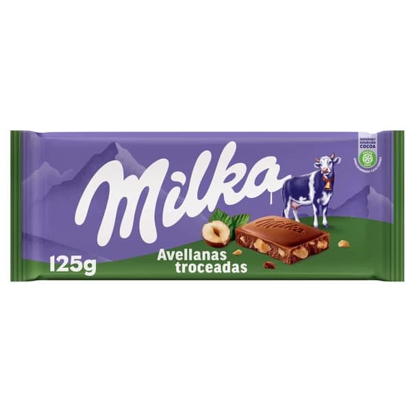MILKA Chocolate de leche con avellanas 125 g. - 0.13 kg - Imagen del producto en Findit