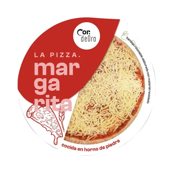 DEORO Pizza margarita cocida en horno de piedra 340 g. - 0.34 kg - Imagen del producto en Findit