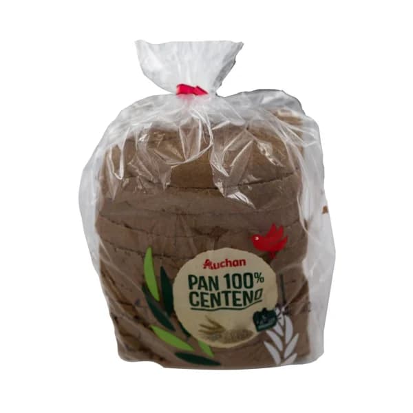 AUCHAN Pan de molde 100% centeno 450 g. - 0.45 kg - Imagen del producto en Findit