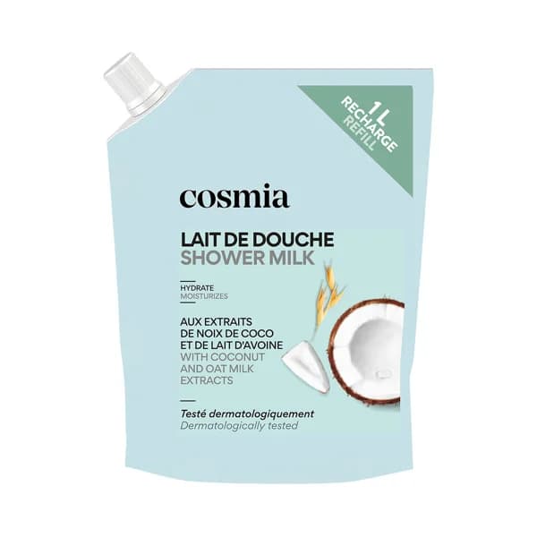 COSMIA Recambio de gel (leche de ducha) hidratante con extractos de coco y avena 1 l. - 1 l - Imagen del producto en Findit